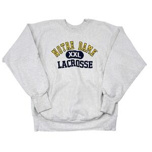 Vintage Notre Dame Lacrosse Sweatshirt Fits Like Medium Crewneck Pullover Irish